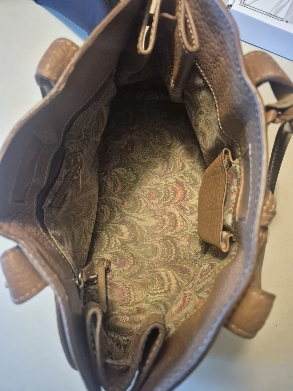 Dooney & Bourke Brown Pebbled Leather Satchel